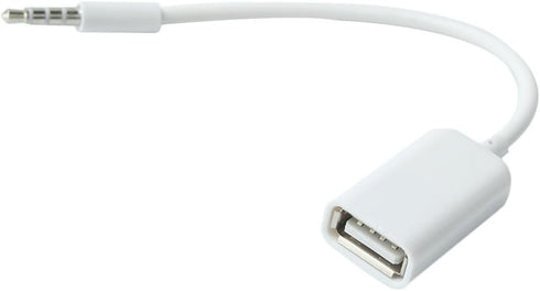 3.5mm Male AUX Audio Plug Jack to USB 2.0 Female Converter Cable Cord EN...