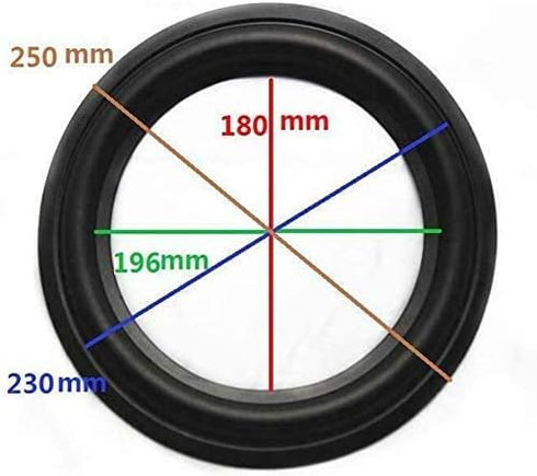 2pcs 10 inch 10" Speaker Foam Surround Repair Kit, 250mm Perforated Rubber Edge Rings Replacement Parts Speaker Repair DIY Speaker Surround Repair...