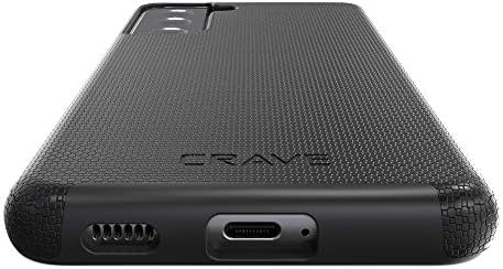 Crave Dual Guard for Galaxy S21 Case, Shockproof Protection Dual Layer Case for Samsung Galaxy S21, S21 5G (6.2 inch) - Black...