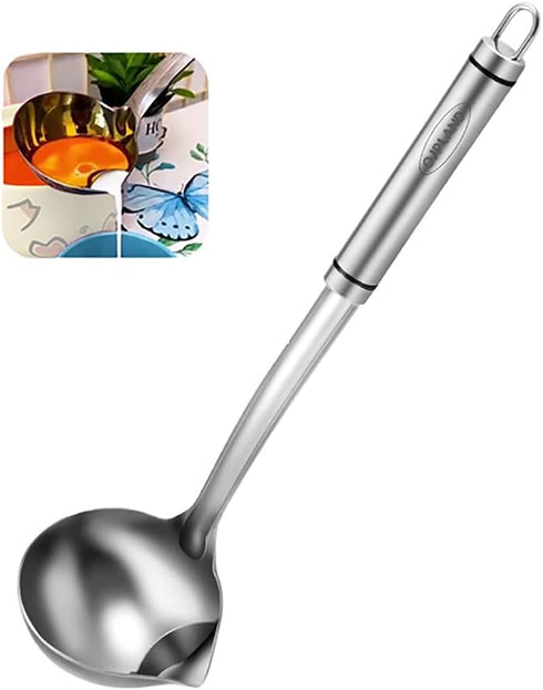Filtering Soup Oil 304 Stainless Steel Spoon Cooking Fat Separator Skimmer Durable Spoon Cooking Filter Durable Soup Strainer…...