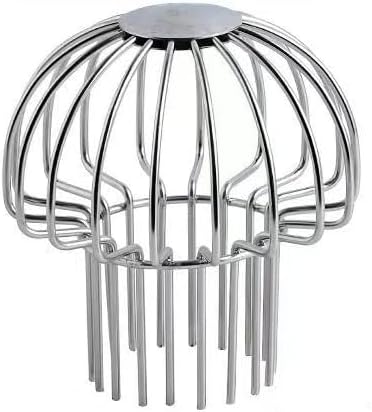 3 Inch 304 Stainless Steel Gutter Guard, Filter Strainer Fits for Round Downspout, Anti-Blocking Line Cap Drain Cover...