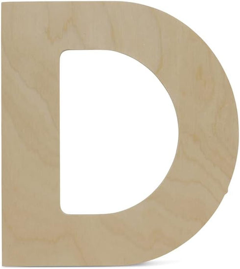 Wooden Letter D Cutouts 8", Wooden Letters for Wall Decor, Home Decor, Crafts, and Party Decorations by Woodpeckers...
