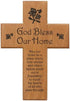 Mahogany God Bless Our Home "May Our Home Be a Place..." 8" Wall Cross...