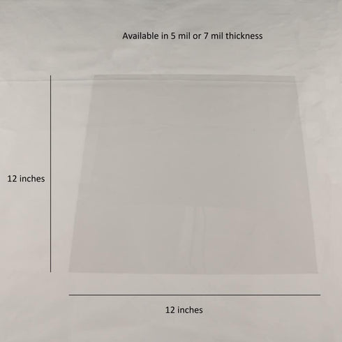 12 Sheets | 7 mil Clear Mylar | 12 x 12 inch | Blank Stencil Making Sheet | for Cricut, Silhouette, Gyro-Cut Tool...