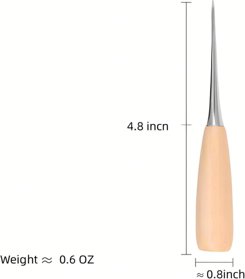Leather Sewing Awl Wood Handle Drillable Awl Pin Punching Hole Maker Stitching Overstitch Sewing Awl Kit...