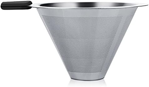 Yosoo Coffee Maker Pot, Manual Hand Drip Coffee Maker Glass Pot with Stainless Steel Filter, 400ml...