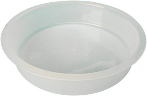 4Pcs Plastic Round Birds Feeding Station Tray Water Dish Feeder Durable White...
