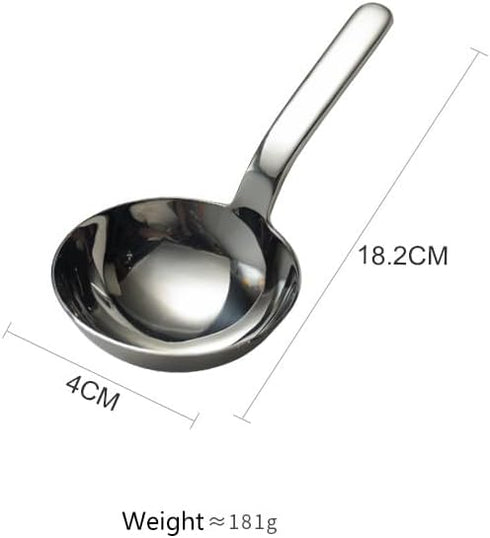 Heavy Duty Big Spoon Mirror Polished Asian Soup Spoons (Short Handle),Premium Food Grade 18/10 Stainless Steel Spoons,Durable Metal Spoons,Serving...