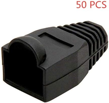 RilexAwhile 50 PCS 10 Colors Soft Plastic CAT5E CAT6 Ethernet RJ45 Cable Cap Connector Boots Plug Cover Strain Relief Boots (50 PCS 10 Colors)...