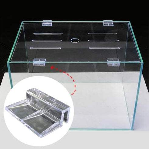 8pcs Aquarium Glass Cover Clip Clear Acrylic Support Holder for Aquarium Fish Tank (5mm)...