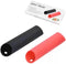 2 Set Peeler Silicone Easy Roll Tube Useful Garlic Odorfree Kitchen Tool (Red,Black)...