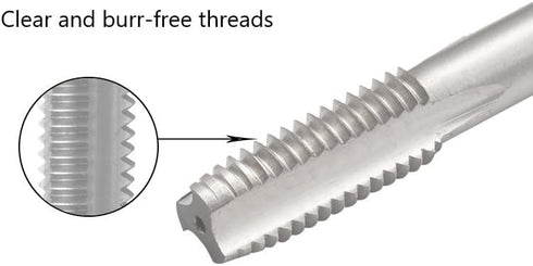 Metric Machine Tap Left Hand for Drilling Tapping Cutting on Soft Metal Aluminum Plate and Iron H2 3 Flutes High Speed Steel Screw Thread Taps Tap...