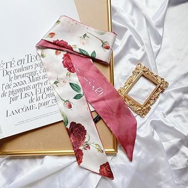 Rose Fashion Bag Handbag Handle Ribbon Scarf Polka Dot Printing Neckerchief Scarf Easy to Wear,Fashion Scarves,Scarves and Wraps Fashion...