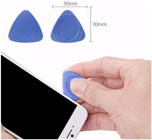 10 Pieces Universal Triangle Plastic Pry Opening Tool for Mobile Phone Laptop Table LCD Screen Case Disassembly Blue Guitar Picks...
