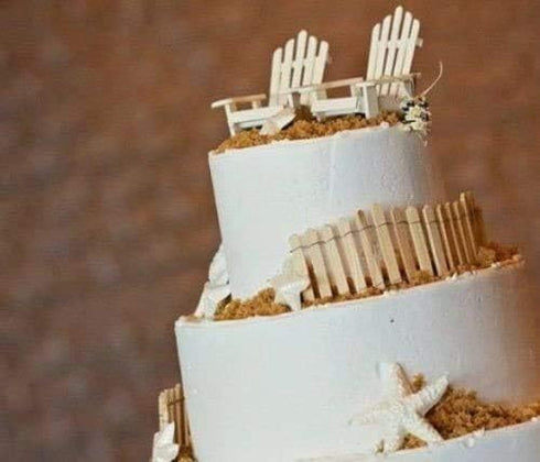 od Adirondack Miniature Chair - Unfinished Natural Wood Wedding Cake Topper Favor Mini Doll Furniture Dollhouse Top Decoration Beach Theme (4 Pack...