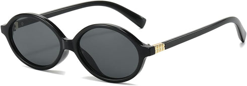 Gleyemor Retro Oval Sunglasses for Women and Men Small 90s Style Glasses...