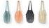 4 Pack Portable Reusable Grocery Bags Fruit and Vegetable Bag Washable Cotton Mesh String Organic Organizer Shopping Handbag Long Handle Net Tote ...