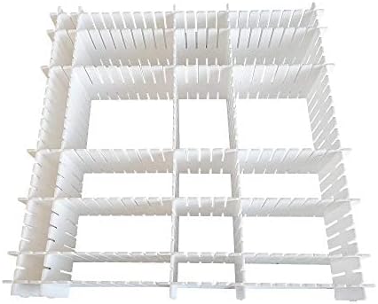 JSF Drawer Dividers,12.7' x 2.7' Kitchen Drawer Organizer Set of 12 Adjustable Drawer Dividers Organizer Separator for Clothes Makeup Storage of D...