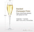 Bella Vino Hand Blown Crystal Champagne Flutes - Bella Vino Standard Champagne Glasses Made from Premium Crystal Glass, Great Gift, 10.5", Clear, ...