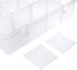 12 Grids Divided Storage Container Adjustable Hard Plastic Component Case with Removable Dividers for Items Organizing Storing...