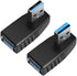 USB 3.0 Adapter 90 Degree Male to Female Coupler Connector Plug Left Angle and Right Angle...