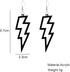 Lightning Bolt Necklace Earrings Lightning Pendant Necklace Retro Acrylic Drop Dangle Earrings Halloween Jewelry Set for Women 80's Party...
