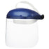 Single Crown Safety Face Shield with Pin-Lock Headgear, Polycarbonate Window, Clear Tint, Sta-Clear Anti-Fog Coating, Blue Crown...