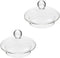 2-Pack Glass Teapot Replacement Lid - Clear Teapot Accessories with Strainer Cover for Home Kitchen Teapots...