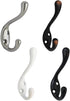 QCAA Premium Quality Heavy Duty Coat and Hat Hook Hanger, 3-3/8", Zinc Die Cast, ORB, Oil-Rubbed Bronze, Made in Taiwan, 10 Pack...