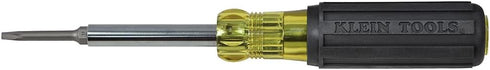 Klein Tools 32560 Multi-Bit Screwdriver / Nut Driver, Extended Reach 6-in-1 Tool with Phillips, Slotted and Square Bits and Nut Drivers...