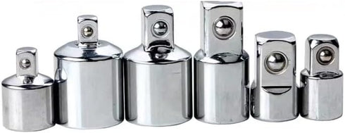 6 Pcs Square Impact Socket Adapters Converter Reducer Sets 1/4", 3/8", 1/2" Ratchet Socket Set...