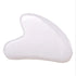 Gua Sha Crystal Jade Stone Board for Skincare, Scraping Face Back Massage Relax Therapy Trigger Point Treatment(White Jade)...