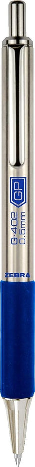 Zebra Pen G-402 Retractable Gel Pen, Stainless Steel Barrel, Fine Point, 0.5mm, Blue Ink, 2-Pack...