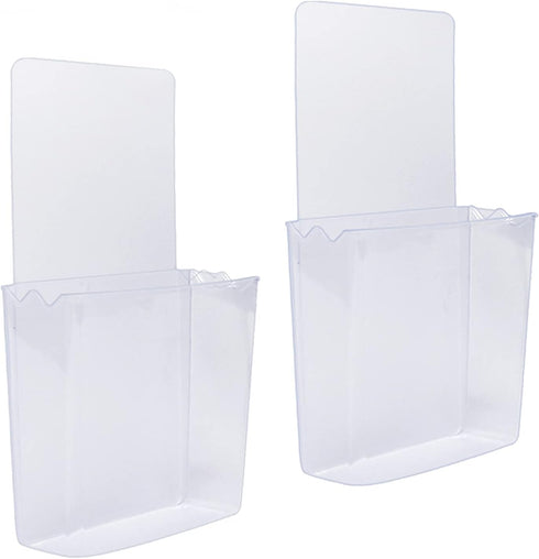 Remote Holder Wall Mount Damage-Free (2 Pack), Clear and Strong Self-adhesive Universal Media Organizer Storage Box for Mobile Phone,Remote Contro...