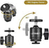UTEBIT 2 Pack Mini Ball Head with 1/4" Hot Shoe Mount Adapter Max Load 5.5lb 360° Swivel Tripod Ball Head for DSLR Camera Camcorder, Light Bracket...
