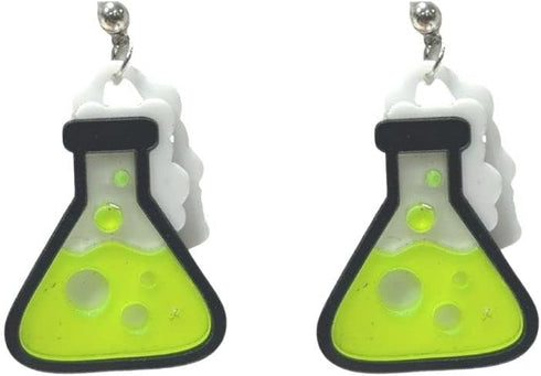 Lovely Bottle Dangle Earrings Acrylic Lightweight Transparent Measuring Cup Potion Bottle Funny Earrings for Women Science Chemical Jewelry Gifts...