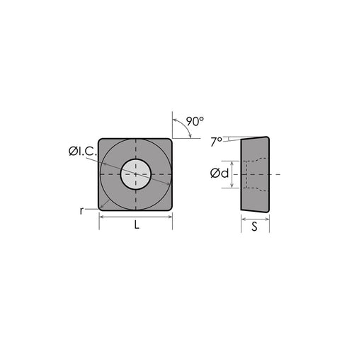 HHIP 6056-0221 SCMT 32.51-EM nc-TiAIN Coated Carbide Insert- xAF798...
