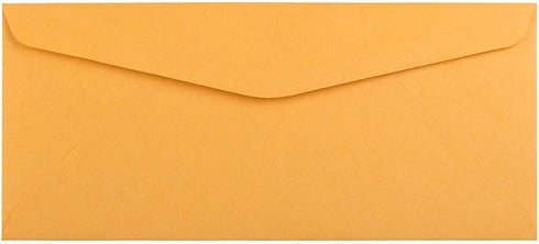JAM PAPER #10 Business Commercial Envelopes - 4 1/8 x 9 1/2 - Brown Kraft Manila - 50/Pack...