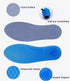 1Pair Blue Silicone Gel Reusable Honeycomb Full Length Non Slip Comfort Sports Insole Air Cushion Damping Shoe Pad Cushion Shoe Inserts for Men Wo...