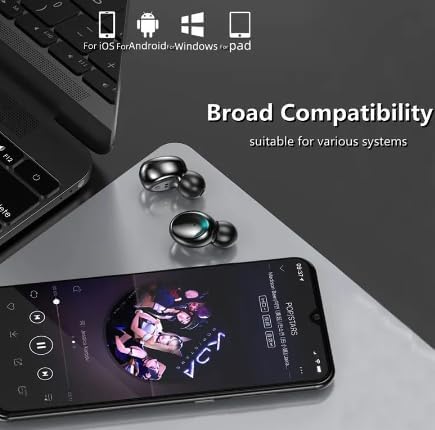 Bluetooth Wireless Headphones,TWS F9 with Noise canceling Earbuds with Mic HiFi Stereo Waterproof Sports Headset for Cell Phones and pc Sound and ...