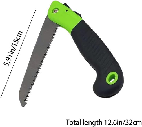 Hand Saw Folding Saw Pruning Saw with Rugged 5.9 Inch Blades Held Foldable Garden Saw for Cutting Tree Branches Bamboo Bone...