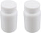 Othmro PE Plastic Lab Chemical Reagent Bottles 2pcs, 200ml/6.8oz Wide Mouth 42mmID Round Sample Liquid Storage Container Sealing Bottles White wit...