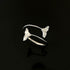 Couple Mermaid Ring 925 Sterling Silver Cubic Zirconia Open Statement Rings Wrap Finger Band Engagement Promise Stacking Ring Bands Adjustable Jew...