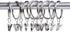44 Pack Curtain Rings with Clips Hooks, Silver Drapery Clips with Rings Stainless Steel Metal 1.5 inch Curtain Hangers Clips, Fits Diameter 1.2 in...