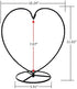 WAJJ Ornament Display Stand Iron Pothook Stand for Hanging Glass Terrarium Creative Decoration for Home Garden Wedding Party Festival (Big Heart-s...