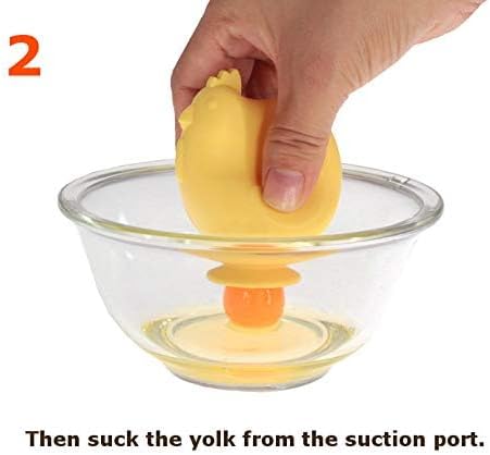 Seki Japan Silicone Egg Separator Egg Yolk and White Chicken Legs Swallow Release Kitchen Egg Gaget...