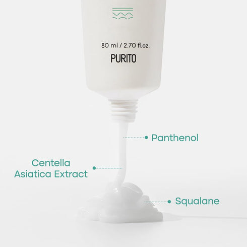 PURITO B5 Panthenol Re-barrier Cream 2.70 fl.oz. / 80ml, Rich Moisturizing Cream with 10% Panthenol for Strenthening the Skin Barrier, No Silicone...