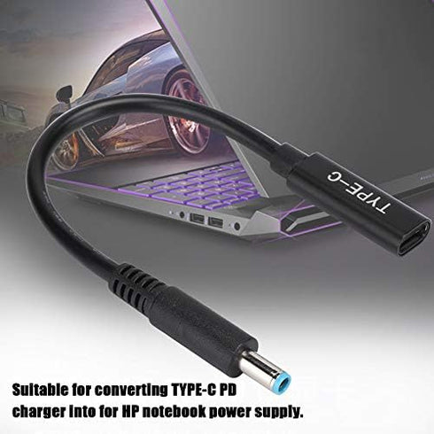 ASHATA Power Adapter Cable,65W PD Type C 4.5mm x 0.6mm Interface Charging Cable Notebooks Power Connector for Notebooks Laptop...