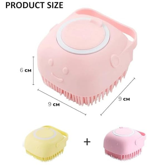 MB&RB STORE Pack of 2 Soft Silicone Pet Bath Brushes, Pet Grooming Shampoo, Massage Dispenser for Short and Long Haired Dogs and Cats...