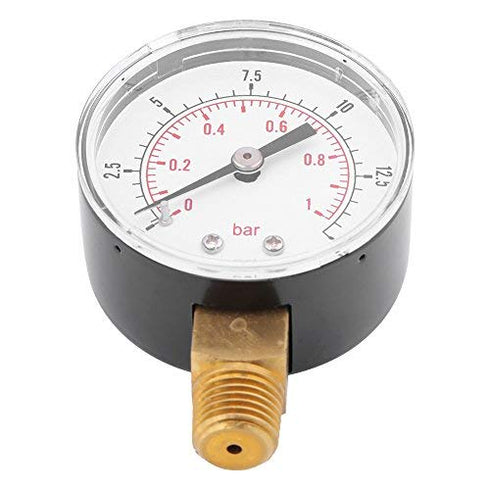 Low Pressure Gauge for Fuel Air Oil Water 0-15psi/0-1bar 1/4" BSPT Bottom Mount Oil Pressure Gauge...